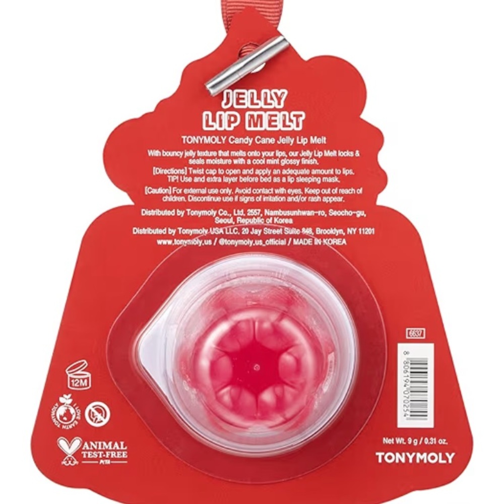 Tonymoly limited edition candy cane jelly lip melt, Hydrating lip treatment - Picture 2 of 2